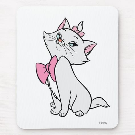 Aristocats Marie sitting with attitude Disney Mouse Pad Aristocats Tattoo, Marie Tattoo, Marie Disney, Tattoo Gato, Disney Character Drawings, Disney Sleeve, Aristocats Marie, Mandala Ideas, Marie Cat