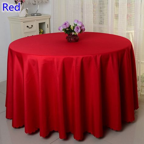 Red Table Cloth, Round Tablecloth Sizes, Table Covers Wedding, Hotel Table, Cloth Table Covers, White Tablecloth, Wedding Hotel, Wedding Tablecloths, Tablecloth Sizes