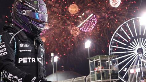 Lewis Hamilton wins in Bahrain after Max Verstappen forced to give up lead - BBC Sport Lewis Hamilton Wins, Red Bull Drivers, Hamilton Wallpaper, Bahrain Grand Prix, Lewis Hamilton Formula 1, Abu Dhabi Grand Prix, Great Comebacks, Australian Grand Prix, Mick Schumacher