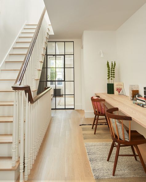 Saarinen Table, Park Slope Brooklyn, Long Desk, Brooklyn Brownstone, Tiny Apartments, Park Slope, Austin Homes, Meditation Space, Bedroom Green