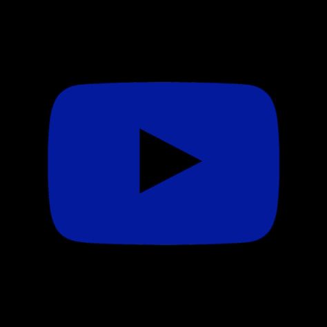 Youtube Logo Blue, Tv Girl App Icons, Black And Blue App Icons, Black Youtube Icon, Blue Youtube Icon, Ipad Planning, Backgrounds Ideas, App Widgets, Kawaii Logo