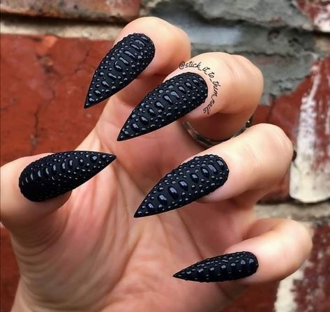 Nails Matte Black, Pretty Coffins, Black Stiletto Nails, Black Manicure, Mauve Nails, Witch Nails, Luxury Press On Nails, Nails Matte, Japanese Mask