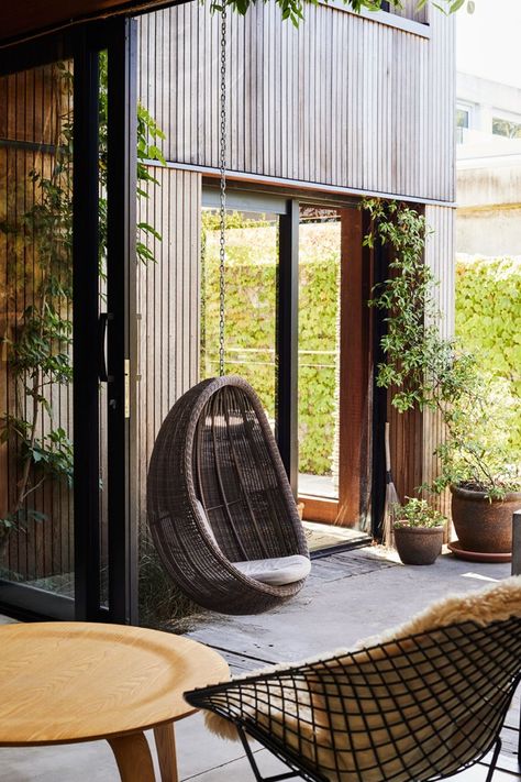 Photo 16 of 19 in This New Zealand Architect Created a House That Looks Like a Tiny Village - Dwell Modern Outdoor Spaces, Glass Fence, Rustic Fence, Natural Fence, Fence Doors, Cheap Fence, Living Fence, Concrete Fence, Timber Fencing