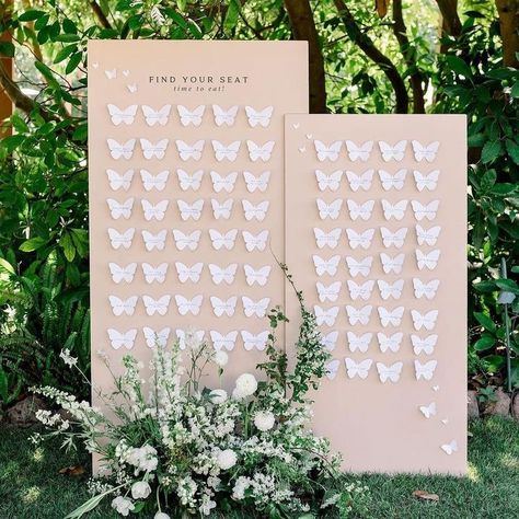 Wedding Decor Outside, Wedding Decor Summer, Wedding Magical, Summer Wedding Reception, Outdoor Wedding Decor, Butterfly Designs, Romantic Wedding Decor, Butterfly Wedding, Wedding Romantic