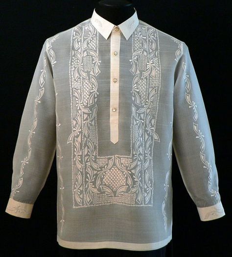 BARONG TAGALONG There’s really something about the Barong Tagalog that appeals to unassuming, low-key personalities with a penchant for subtle elegance. Needless to say, the Barong Tagalog not only… Filipino Costume, Philippines Outfit, Barong Tagalog, Filipiniana Dress, Semi Formal Wear, Men With Street Style, First Communion Dresses, Communion Dresses, Suit Up