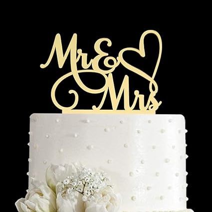 Amazon.com: AMINJIE Mr and Mrs Cake Topper, Bride and Groom Sign Wedding/Engagement Cake Toppers Decoration, Mirror Gold Acrylic : Toys & Games Bride And Groom Sign, Crystal Cake Topper, Heart Wedding Cake Topper, Glitter Birthday Cake, Engagement Party Cake, Cake Topper Wedding Monogram, Monogram Wedding Cake, Gold Cake Topper Wedding, Decoration Mirror