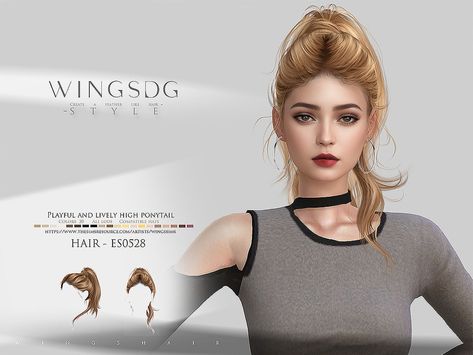 Mod For Sims 4, High School Hairstyles, Two Ponytail Hairstyles, Hairstyles Female, Ts4 Hair, Los Sims 4 Mods, Retro Curls, Sims Baby, Mod Hair