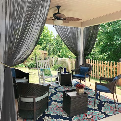 Pool Hut, Small Back Porches, Gazebo Pavilion, Black Sheer Curtains, Window Porch, Porch Pergola, Mosquito Curtains, Outdoor Curtains For Patio, Porch Curtains