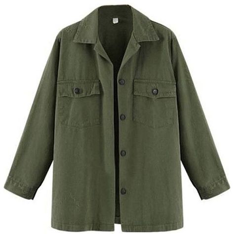 Plus Size Pocket Casual Turn Down Collar Women Loose Jacket (£13) ❤ liked on Polyvore featuring outerwear, jackets, newchic, green jacket, lapel jacket, loose jacket, print jacket and pattern jacket Green Denim Jacket, Plus Size Jackets, Pattern Jacket, Loose Jacket, Pocket Blouse, Chic Coat, Embellished Jacket, Lapel Jacket, Europe Fashion