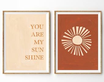 Nursery decor boho | Etsy Boho Sun Themed Nursery, Sunshine Boho Nursery, Boho Sun And Rainbow Nursery, Burnt Orange Nursery Artwork, Boho Sun Wall Art Colors, Orange Nursery, Boho Baby Room, Terracotta Wall Art, Feminine Decor