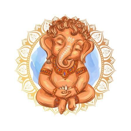 Chaturthi Ganesha, Arte Ganesha, Ganesha Art Illustration, Ganesha Sketch, Illustration Indian, God Painting, Ganesha Drawing, Ganesh Art Paintings, Baby Ganesha