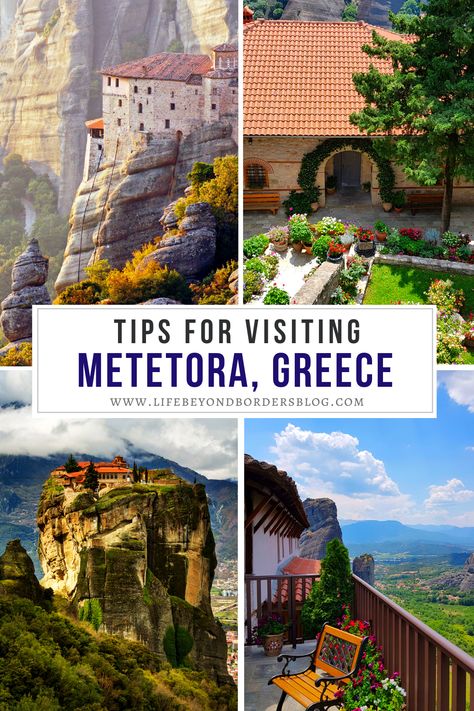 Meteora Greece Photography, Meteors Greece, Places To Go In Greece, Greece Monastery, Greece Mainland, Greek Mainland, Greece Meteora, Travel In Greece, Things To Do In Greece