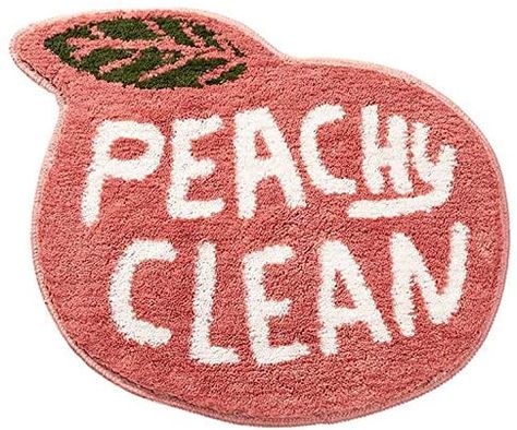 Peachy Clean Bath Mat, Peachy Clean, Lemon Bathroom, Peach Bathroom, Lemon Bath, Cute Bath Mats, Decor Baie, Peach Fruit, Bathroom Rugs And Mats