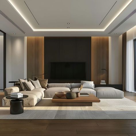 Family Room: Size, Functionality, Uses, Furniture And Renovation 10 Porter Sectional, Dark Wood Floors Living Room, Condo Interior Design, Lounge Interiors, Contemporary Living Room Design, Condo Interior, Home Design Living Room, Minimalist Living Room, Interior Design Studio