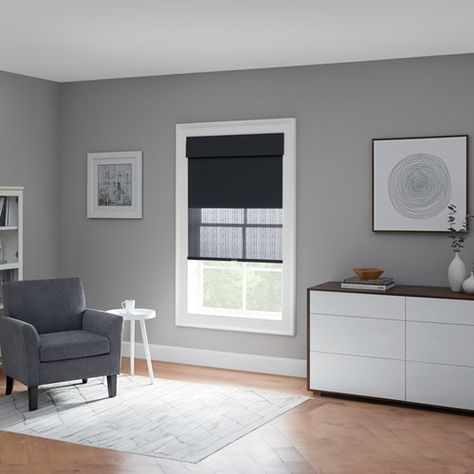 Grey roller blinds