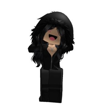 Roblox Avatars Black Hair, Headless Girl Roblox Avatar, Roblox Dahood Avatar, Good Roblox Avatars, Girl Roblox Outfits, Black Emo Girl, Y2k Baddie Outfits, Roblox Creator, Emo Roblox Outfits