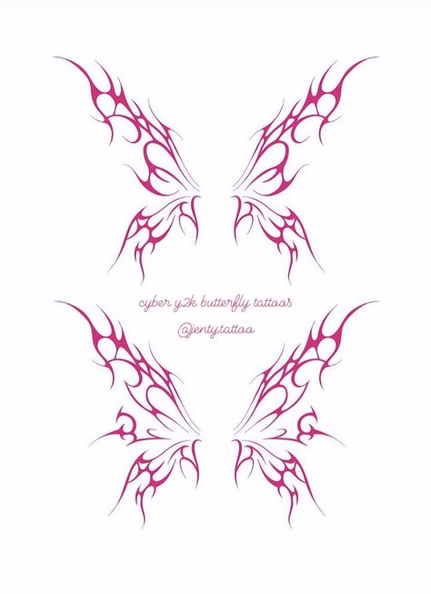 @jenty.tattoo on ig. Cyber sigilism, girly tattoo ideas, tattoos for women, flash tattoo Y2k Wings Tattoo, Cybersigil Butterfly Tattoo, Y2k Tattoos For Women, Y2k Tattoo Ideas Png, Emo Butterfly Tattoos, Cybersigil Butterfly, Sharp Butterfly Tattoo, Cybersigilism Tattoo Spine, Cyberglism Tattoos