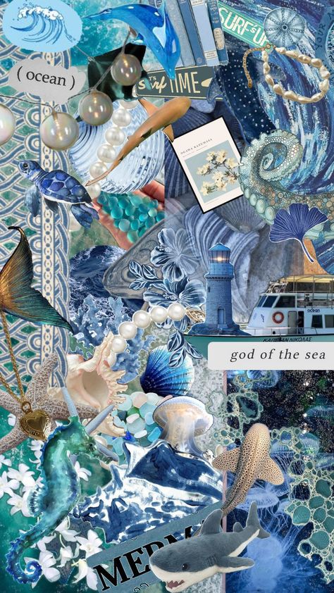 Ocean Vibes Mood Board Fashion Inspiration Ideas, Ocean Mood Board, Seacore Aesthetic, Ocean Moodboard, Hippie Mood Board, Ocean Collage, Junk Kouture, Mood Board Fashion Inspiration, Jackson Aesthetic