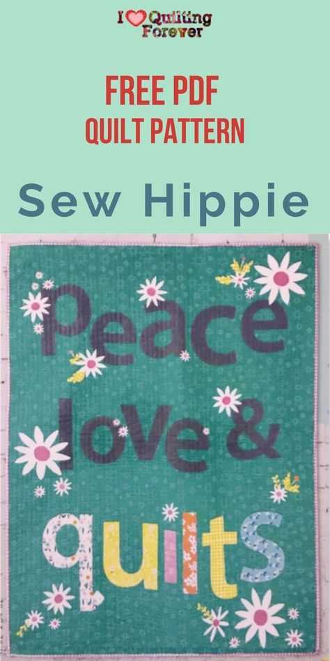 FREE Quilt Pattern: Sew Hippie Peace Quilt Pattern, Peace Sign Quilt Pattern, Joplin Quilt, Free Hawaiian Quilt Patterns, Astrodelic Quilt Pattern, Butterfly Quilt Pattern Michaels Stores, Hippie Peace, Applique Quilt Patterns, Free Quilt Patterns