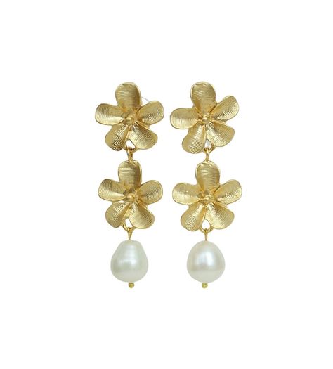 Flower Earrings Wedding, Pearl Bridal Earrings, Pearl Gifts, Freshwater Pearl Earrings, Baroque Pearl Earrings, Bridal Earrings Pearl, Earrings Bridesmaid, Pearl Bridal, Earrings Flower