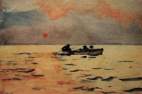 Famous Marines, Winslow Homer Paintings, Marine Art, Winslow Homer, Classic Paintings, Oil Painting Reproductions, Painting Reproductions, Painting Photos, Rowing