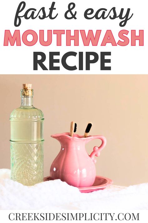 Become self-reliant by learning how to DIY your own personal care products! This simple, homemade mouthwash recipe contains just a few ingredients from your pantry, plus some essential oils.   It takes just minutes to make, and you'll never have to buy mouthwash again.   Rinsing with mouthwash helps prevent cavities and plaque build-up. It also makes your mouth feel clean after brushing your teeth.   Printable recipe on the blog! Make Your Own Mouthwash, Teeth Printable, Mouthwash Recipe, Homemade Mouthwash, Essential Oil Starter Kit, Wild Orange Essential Oil, Natural Mouthwash, Homemade Toothpaste, Personal Care Routine