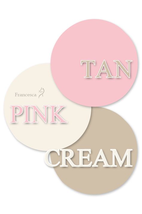 Pink And Beige Color Scheme, Pink White Tan Color Palette, Colours That Match, Pink White Cream Color Palette, Pink And Cream Wedding Color Schemes, Tan Color Combinations, Baby Pink Combination Colour, Pink And Beige Outfit Color Combos, Baby Pink Contrast Color Combinations