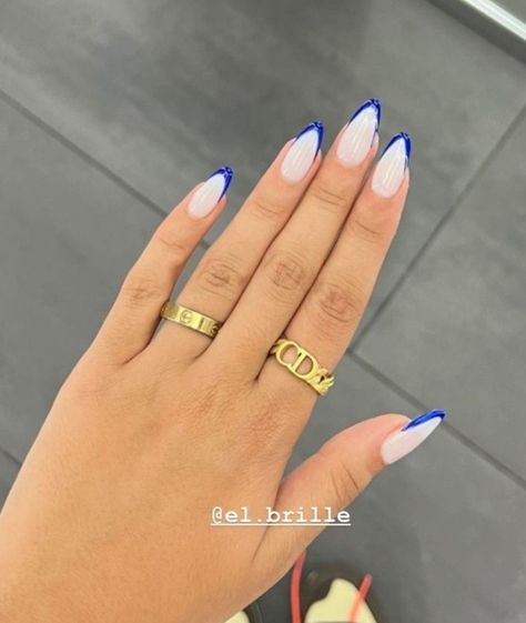 French Bleu, Demi Permanent, Almond Nails, French Nails, Fashion Nails, Nails Inspiration, Nails, Makeup, Make Up