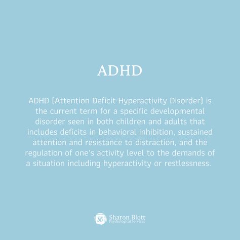 According to R. Barkley, a leading researcher in the field of ADHD, the predominant features of this disorder include impaired response inhibition, impulse control, or the capacity to delay gratification. A typical ADHD assessment takes approximately 10 hours to complete. Use our booking request form on our website or call (403) 612-3396 to book an appointment or arrange a consultation to see how we can help. Predominant Features, Impulse Control, Attention Deficit, Learning Disabilities, Book An Appointment, Assessment, Psychology, No Response