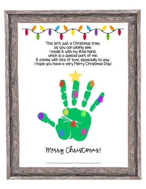 Christmas Tree Handprint Craft Template and Poem for Toddlers, Preschool or Kindergarten Students Christmas craft ideas #christmascraftideas Christmas craft idea #christmascraftidea #christmas #craft #idea merry christmas #merrychristmas 4.40 Kindergarten Christmas Tree Ornaments, Hand Print Xmas Tree, Kids Crafts For Grandparents Christmas, Toddler Christmas Handprint Ornament, Craft Gifts For Parents From Kids, Handprint Christmas Tree Canvas, Family Picture Craft Preschool, Christmas Tree Bulb Ornaments, Christmas Gift From Preschooler