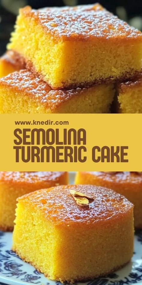 Semolina Turmeric Cake (Sfoof) is a beautiful Middle Eastern dessert made with semolina and turmeric, offering a lightly spiced, golden treat! 🍰✨ Soft, moist, and full of flavor, this cake is perfect for tea time, family gatherings, or as a unique dessert for special occasions. 📌 Save this pin to bake an authentic and flavorful Semolina Turmeric Cake for your next event! #Sfoof #SemolinaCake #MiddleEasternDesserts #UniqueBaking #TraditionalRecipes #DeliciousCakes Semolina Recipe Desserts, Turmeric Cake, Indian Cakes, Semolina Cake Recipe, Semolina Recipe, Middle Eastern Dessert, Cake Recipe Easy, Semolina Cake, Cake Recepies