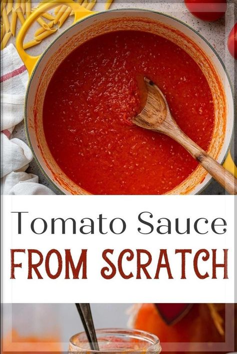 Best Tomato Sauce Recipe, Tomato Sauce From Scratch, Best Tomato Sauce, How To Make Tomato Sauce, Fresh Tomato Sauce Recipe, Fresh Tomato Pasta, Italian Tomato Sauce, Fresh Tomato Recipes, Easy Tomato Sauce