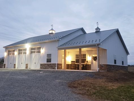 Taneytown, MD - Fetterville Sales Metal Shop Building With Living Quarters, Farm Buildings Layout, Shop With Temporary Living Quarters, Living Quarters In Shop Metal Buildings, Pole Barn Shop With Living Quarters, Shop With Man Cave, Shop With Apartment Plans, Pole Barns With Living Quarters, Metal Garage With Living Quarters