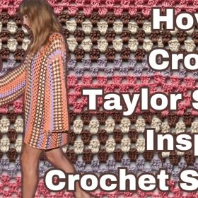 Kristin Omdahl | the best in crochet and knitting patterns & videos. Learn the Taylor Swift Inspired Free Crochet Pattern today! Taylor Swift Crochet Dress Pattern Free, Taylor Swift Crochet Dress Pattern, Taylor Swift Crochet Pattern Free, Taylor Swift Cardigan Crochet Pattern, Taylor Swift Crochet Dress, Knitting Patterns Videos, Taylor Swift Crochet Pattern, Taylor Swift Crochet, Cultivating Creativity