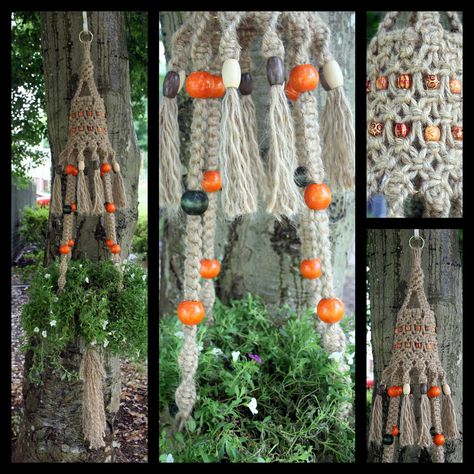 Macrame Plant Hanger -Madison | Flickr - Photo Sharing! Vintage Patio, 4 Arms, Brass Rings, Hanger Home, Macrame Hanger, It's Coming, Plant Hangers, Macrame Plant Hangers, Macrame Knots