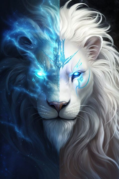 Fantasy Lion Art, Goddess Of Animals, White Lion Images, Mythical Lion, Lion Goddess, Black Panther Superhero, Lions Art, Lion Image, Yearbook Covers Design