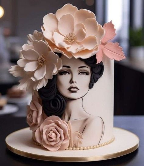 Decorating For Beginners, Cupcakes Design, Artist Cake, Birthday Cakes For Her, Unique Birthday Cakes, Art Cake, Beautiful Cake Designs, Luxury Cake, Elegant Birthday Cakes