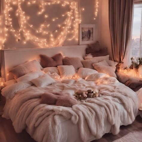 Cosy Bedroom Decor, Bedroom Inspiration Cozy, Dream Bedroom Inspiration, Aesthetic Bedroom Ideas, Luxury Room Bedroom, Classy Bedroom, Bedroom Decor For Couples, Bedroom Decor Cozy, Redecorate Bedroom