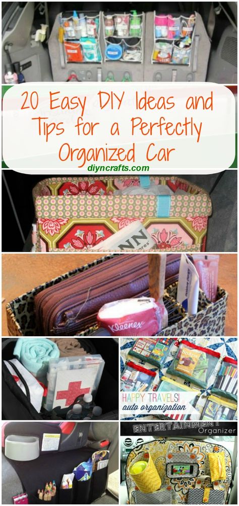 20 Easy DIY Ideas and Tips for a Perfectly Organized Car – Page 2 of 20... Organized Car, Easy Diy Ideas, Perfectly Organized, Diy Car, Hacks Diy, Cars Organization, Diy Organization, Diy Hacks, Cleaning Organizing