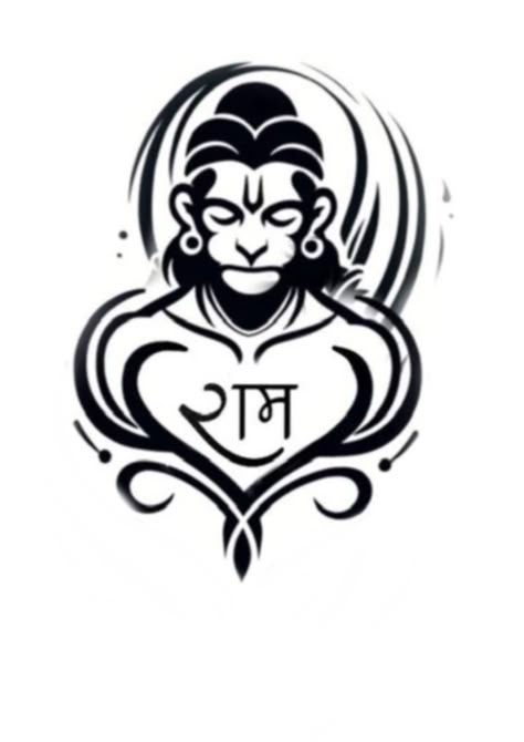 Hanuman Stickers For Bike, Hanuman Ji Canvas Painting, Hanuman Ji Logo, Hanuman Ji Tattoo Design, Hanuman Logo, Hanuman Rangoli, Bajrangbali Tattoo, Hanumanji Tattoo, Hanuman Sticker