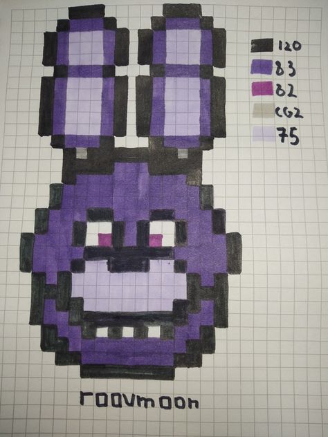 Pixel Art Fnaf, Easy Pixel Art, Fnaf Art, Mini Art, Pixel Art, Art, Kawaii