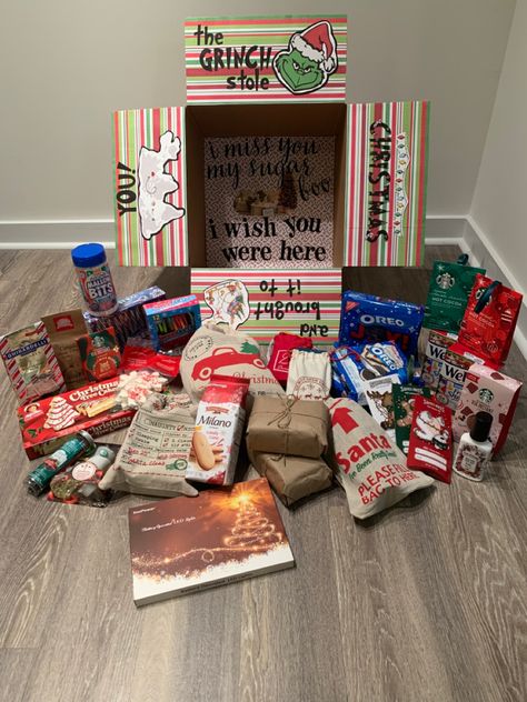 Care Package For Deployed Husband, Gifts For Deployed Soldiers, Monthly Care Package Ideas, Deployment Anniversary Care Package, Calendar Squares Deployment, Christmas Care Package For Family, Deployment Christmas Care Packages, Christmas Care Package For Boyfriend, Gifts For Deployed Husband