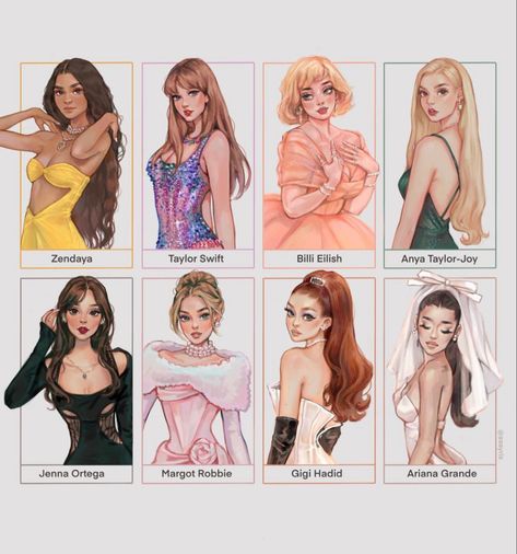 Estilo Taylor Swift, Chique Outfits, Celebrity Art, Cute Art Styles, Cartoon Art Styles, A Group, Pretty Art, Cool Drawings, Easy Drawings