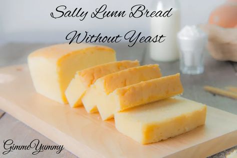 Sally Lunn Bread, Bread Without Yeast, No Knead Bread, Loaf Pan, Quick Bread, Yeast, Bread Recipes, Oven, Bread