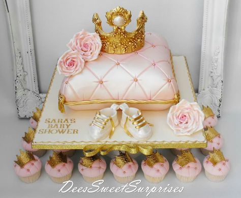 Princess pillow cake Baby Shower Cakes Girl Pink, Princess Baby Shower Cake, Pink Baby Shower Cake, Pillow Cakes, Princess Pillow, Trendy Baby Shower Themes, Baby Shower Cakes Girl, Ballerina Cakes, Royal Baby Showers