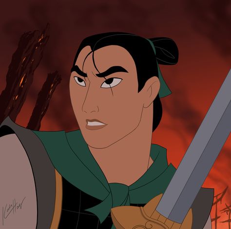 General Shing From Mulan Mulan Artwork, Mulan And Li Shang, Mulan And Shang, Li Shang, Disney Fanart, Brave Girl, Little Dragon, Disney Fan Art, Disney Pictures