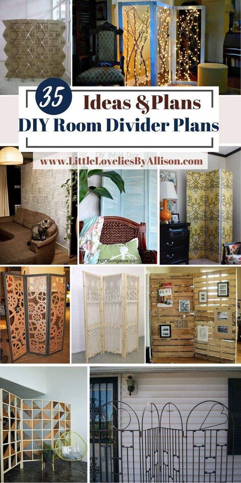 35 DIY Room Divider Plans For Modern, Rustic And Classic Rooms Diy Fabric Room Divider, Bohemian Room Divider Ideas, Room Divider Makeover, Temporary Room Divider Ideas Diy, Room Screen Ideas, Diy Room Divider Cheap Privacy Screens, Room Divider Ideas Diy Temporary Wall, Diy Partition Room Dividers, Diy Privacy Screen Indoor