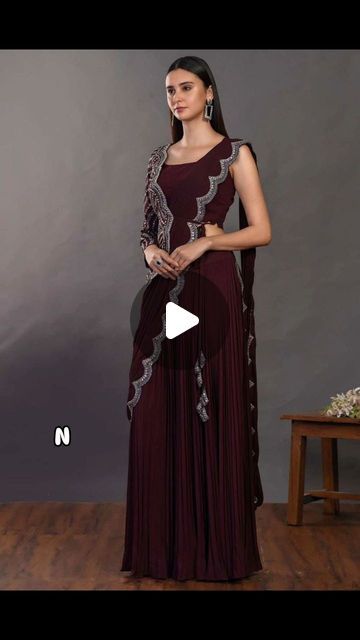 Palazzo Saree, Trending Embroidery, Promotion, Ready To Wear, Saree, Embroidery, On Instagram, How To Wear, Instagram