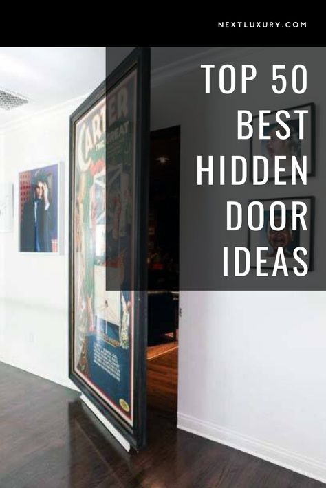 Hidden Panic Rooms, Secret Door Ideas, Dold Dörr, Secret Room Doors, Safe Room Doors, Hidden Door Ideas, Door Remodel, Hidden Doors In Walls, Speakeasy Door