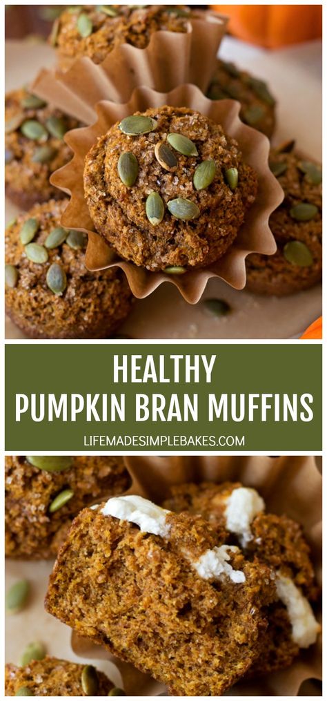 High Fiber Pumpkin Muffins, Pumpkin Bran Muffins, Wheat Bran Muffins, All Bran Muffins, Bran Muffins Healthy, Baking Fails, Bran Muffin Recipes, Life Made Simple, Mediterranean Breakfast